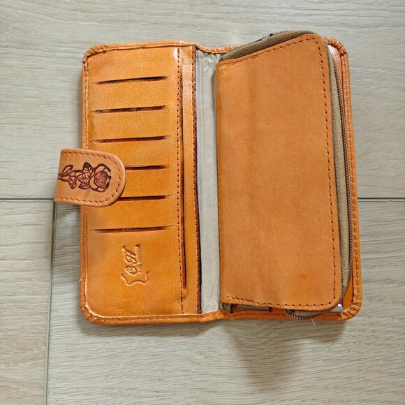 Vintage Guadalajara Mexico Tooled Leather Wallet - Picture 6 of 6